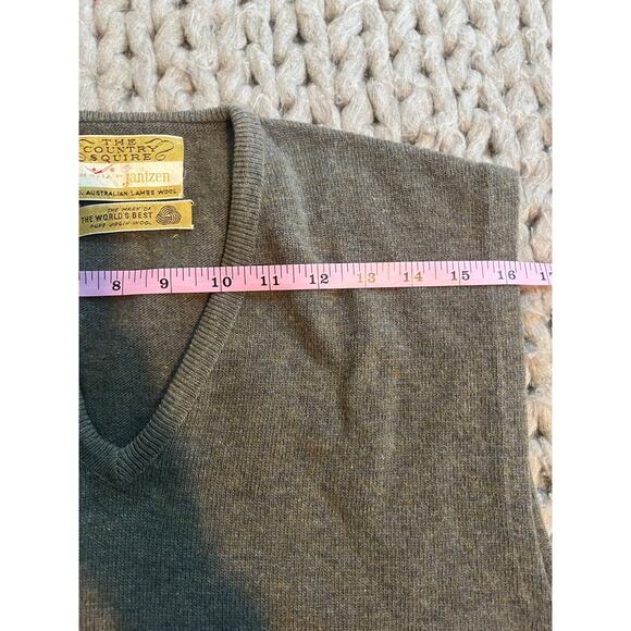 Vintage jantzen sweater vest wool brown size large - Picture 5 of 7